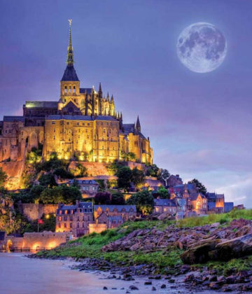 Mont Saint Michel Moon